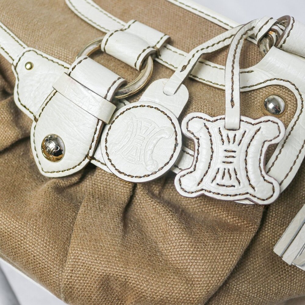 Celine leather trim canvas Boogie bag - Picture 11 of 14